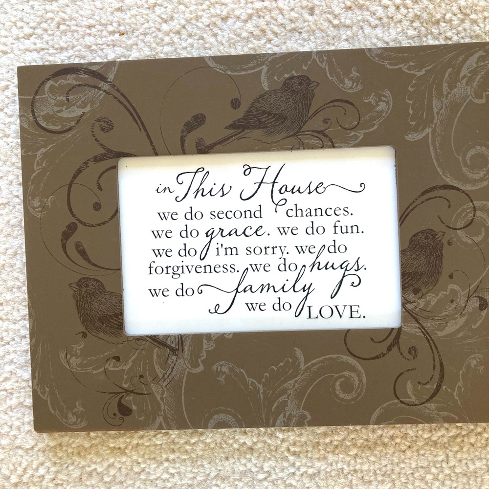 Brand new wooden frame. “ this house we do second chances” grace theme